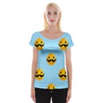 Movember emoji Women s Cap Sleeve Top