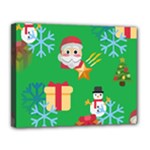 Emoji Christmas Canvas 14  x 11  (Stretched)