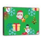 Emoji Christmas Canvas 16  x 12  (Stretched)