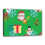 Emoji Christmas Canvas 18  x 12  (Stretched)