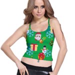 Emoji Christmas Spaghetti Strap Bra Top