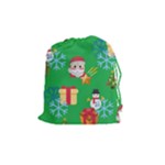 Emoji Christmas Drawstring Pouch (Medium)