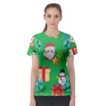 Emoji Christmas Women s Sport Mesh Tee