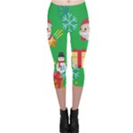 Emoji Christmas Capri Leggings 