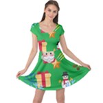 Emoji Christmas Cap Sleeve Dress