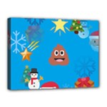 poop Emoji Christmas Canvas 16  x 12  (Stretched)