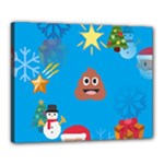 poop Emoji Christmas Canvas 20  x 16  (Stretched)