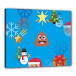 poop Emoji Christmas Canvas 24  x 20  (Stretched)