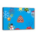 poop Emoji Christmas Canvas 18  x 12  (Stretched)