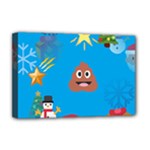 poop Emoji Christmas Deluxe Canvas 18  x 12  (Stretched)