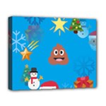 poop Emoji Christmas Deluxe Canvas 20  x 16  (Stretched)