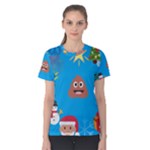 poop Emoji Christmas Women s Cotton Tee