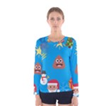 poop Emoji Christmas Women s Long Sleeve T-shirt