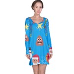 poop Emoji Christmas Long Sleeve Nightdress