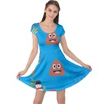 poop Emoji Christmas Cap Sleeve Dress