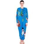 poop Emoji Christmas OnePiece Jumpsuit (Ladies)