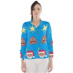 poop Emoji Christmas Wind Breaker (Women)