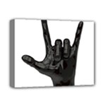 Devil Horns hand Deluxe Canvas 14  x 11  (Stretched)