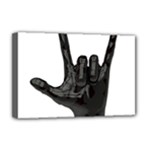 Devil Horns hand Deluxe Canvas 18  x 12  (Stretched)