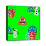 christmas poop emoji Mini Canvas 6  x 6  (Stretched)