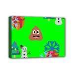 christmas poop emoji Mini Canvas 7  x 5  (Stretched)