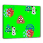 christmas poop emoji Canvas 24  x 20  (Stretched)