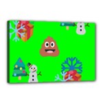 christmas poop emoji Canvas 18  x 12  (Stretched)