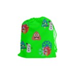 christmas poop emoji Drawstring Pouch (Medium)