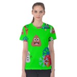 christmas poop emoji Women s Cotton Tee