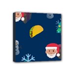 taco Emoji Christmas Mini Canvas 4  x 4  (Stretched)