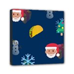 taco Emoji Christmas Mini Canvas 6  x 6  (Stretched)