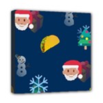 taco Emoji Christmas Mini Canvas 8  x 8  (Stretched)