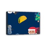 taco Emoji Christmas Mini Canvas 6  x 4  (Stretched)