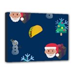 taco Emoji Christmas Canvas 16  x 12  (Stretched)