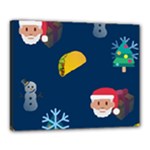 taco Emoji Christmas Canvas 20  x 16  (Stretched)