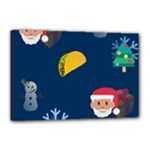 taco Emoji Christmas Canvas 18  x 12  (Stretched)