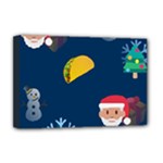 taco Emoji Christmas Deluxe Canvas 18  x 12  (Stretched)