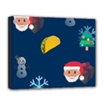 taco Emoji Christmas Deluxe Canvas 20  x 16  (Stretched)