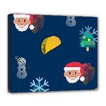 taco Emoji Christmas Deluxe Canvas 24  x 20  (Stretched)