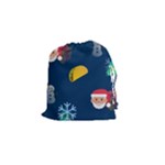 taco Emoji Christmas Drawstring Pouch (Small)