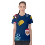 taco Emoji Christmas Women s Cotton Tee