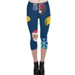 taco Emoji Christmas Capri Leggings 