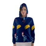 taco Emoji Christmas Hooded Wind Breaker (Women)	