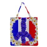 Peace sign paris france Grocery Tote Bag