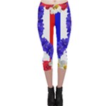 Peace sign paris france Capri Leggings 