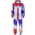 Peace sign paris france Hooded Jumpsuit (Men)