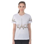 pray for Paris Peace Women s Cotton Tee