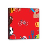 sports Emoji Mini Canvas 4  x 4  (Stretched)