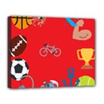 sports Emoji Canvas 14  x 11  (Stretched)