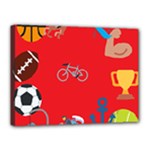 sports Emoji Canvas 16  x 12  (Stretched)